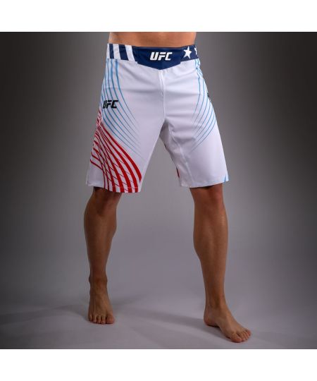 Official UFC Freedom 250 by Venum Authentic Fight Night Fight Shorts Long Fit voor heren - Wit