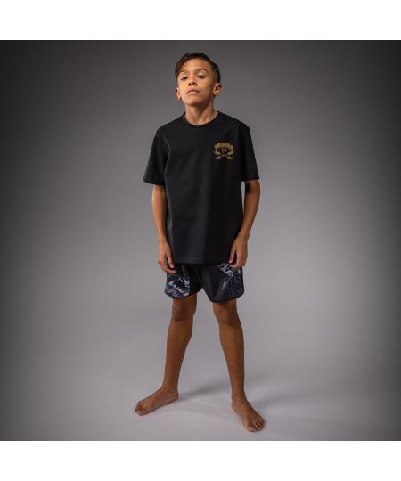 Wolf Atak Venum Kids T-shirt – Zwart/Gemêleerd grijs