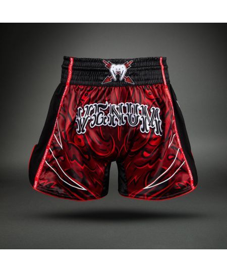 Wolf Atak Venum Muay Thai Shorts – Zwart/Rood