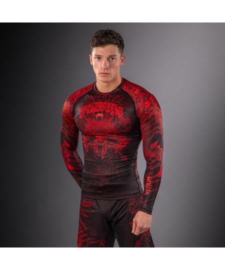 Wolf Atak Venum Rashguard met lange mouwen – Zwart/Rood