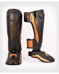 Venum  Elite Evo Kickboks Scheenbeschermers - Zwart/Bronze