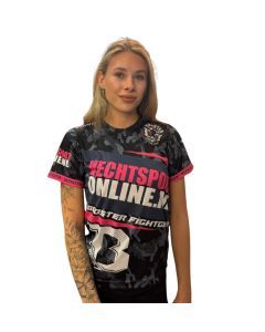 Vechtsportonline Booster  Dry Tech T-shirt - Zwart/Roze 
