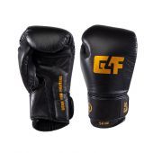 G4F (Kick)Bokshandschoenen Thai Pro (leer) - Zwart/Goud
