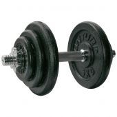 Tunturi Gewichten - Halterset - Dumbbell Set - 1 Halterstang - Totaal 20kg - Zwart