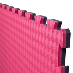 Puzzelmat Zwart/Rood - EVA foam - 100x100cm